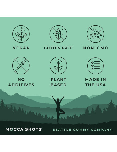 Gummies Energéticas SGC 100mg Cafeína Menta Chocolate 12-Pack