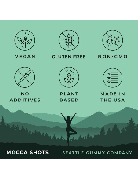 Gummies Energéticas SGC 100mg Cafeína Menta Chocolate 12-Pack