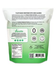 Edulcorante Eritritol Orgánico Durelife 2267g Sin Calorías 2