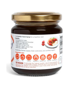 Jarabe de Yacón Orgánico Alovitox 227 g - Edulcorante Natural