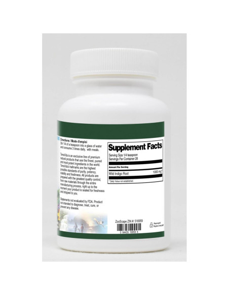 Polvo de Raíz de Indigo Salvaje TerraVita 28 g Sin Rellenos