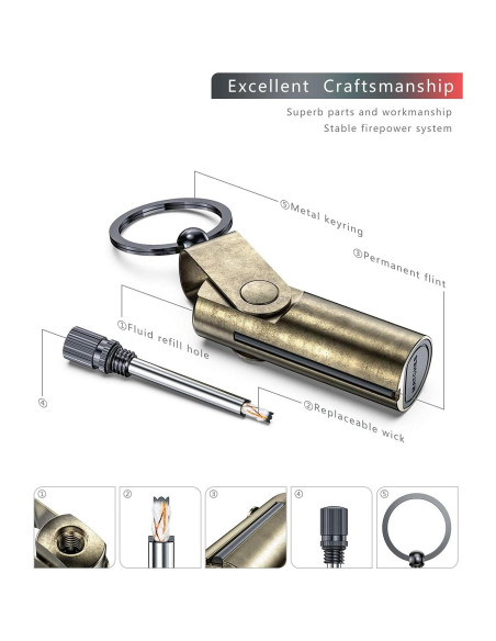 Encendedor VVAY Permanente Bronce a Prueba de Agua