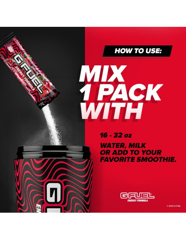 G Fuel Polvo Energético PewDiePie Sabor Lingonberry 6 Stick