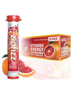 Zipfizz Bebida Energética en Polvo Naranja Sangre 20 Paquetes