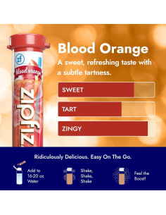 Zipfizz Bebida Energética en Polvo Naranja Sangre 20 Paquetes 2
