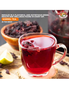 Té de Sorrel y Hibisco Marca Angel - 20 Bolsas 100% Naturales 2