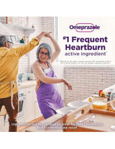 Cápsulas de Omeprazol 20 mg y Bicarbonato 1100 mg Amazon Basic Care - 42 Contenido 2