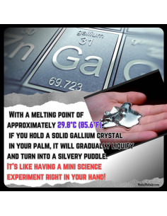 Lingote de Gallio 99.99% puro - 50g - Metal líquido EXOMET 2