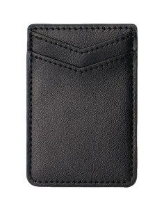 2Pack Soporte Adhesivo de Cuero para Tarjetas - Negro 2