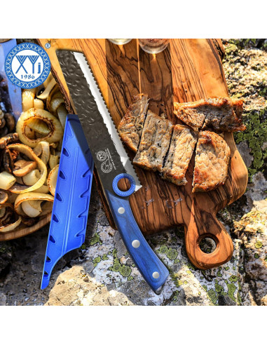 Cuchillo de Pan Serrado XYJ 20.3 cm Acero Alto Carbono Madera