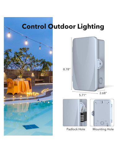 Temporizador Mecánico BN-LINK 40A para Bomba de Piscina 120-277VAC