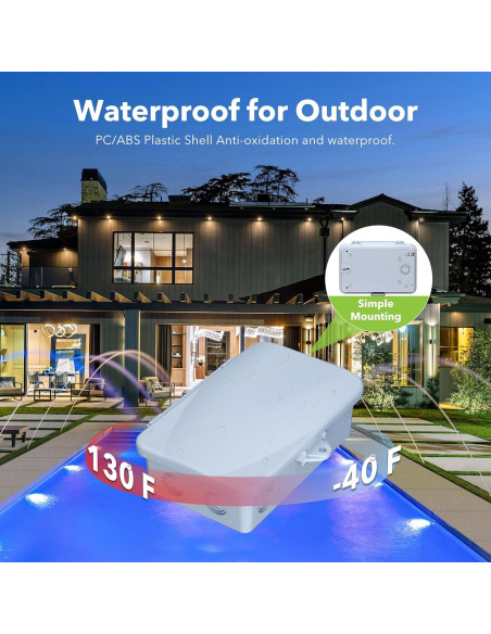 Temporizador Mecánico BN-LINK 40A para Bomba de Piscina 120-277VAC