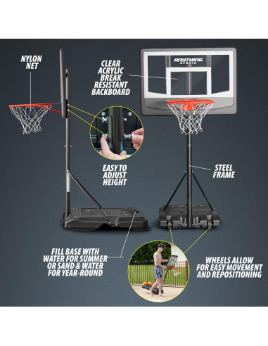 Meta de Baloncesto para Piscina ANYTHING SPORTS BAS1 Ajustable