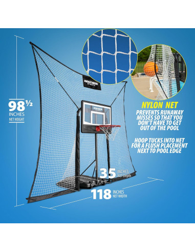 Meta de Baloncesto para Piscina ANYTHING SPORTS BAS1 Ajustable