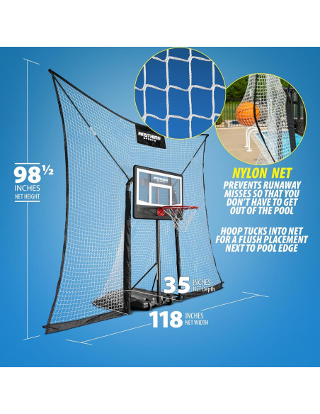 Meta de Baloncesto para Piscina ANYTHING SPORTS BAS1 Ajustable