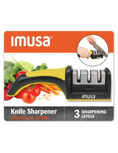 Afilador de cuchillos IMUSA 3 etapas acero inoxidable amarillo