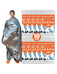 Paquete de 10 mantas térmicas Mylar Phafaloop 213x132 cm