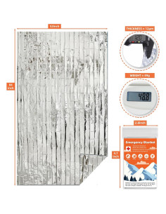 Paquete de 10 mantas térmicas Mylar Phafaloop 213x132 cm 2