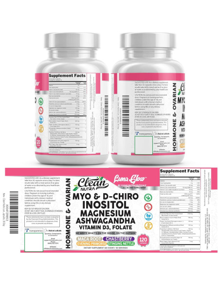 Luna Glow Cápsulas de Soporte Hormonal 120 Unidades Clean Nutra