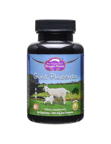 Cápsulas de Placenta de Cabra Dragon Herbs 500 mg - 60 Unidades