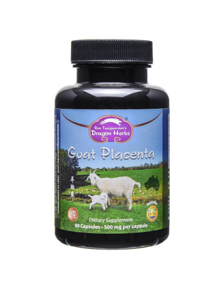 Cápsulas de Placenta de Cabra Dragon Herbs 500 mg - 60 Unidades
