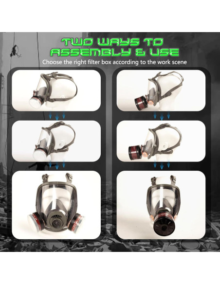 Máscara de Gas HANUU 40mm con Filtro P-A-1 Táctica