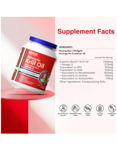 Aceite de Krill NYO3 1500mg Omega 3 EPA DHA 90 Cápsulas 2
