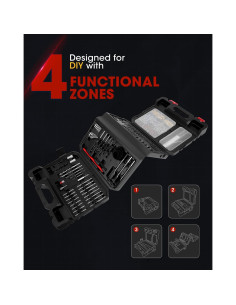 Juego de Brocas KingTool 418 Piezas para Madera y Metal 2