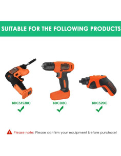 Cargador USB Mrgru 90627870-01 para Taladro Black and Decker 2