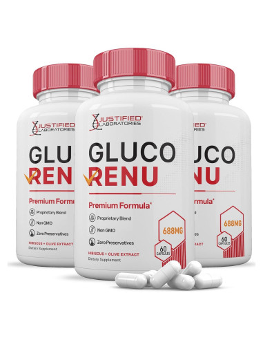 Gluco Renu 688mg Pastillas Soporte de Glucógeno 180 Cápsulas