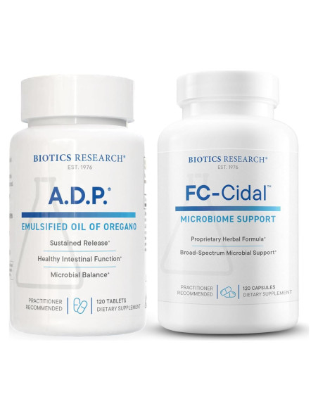 Biotics Research A.D.P. Aceite de Orégano y FC-Cidal 120 tabletas/cápsulas
