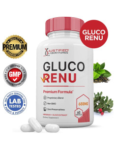 Gluco Renu 688mg Pastillas Soporte de Glucógeno 180 Cápsulas 2