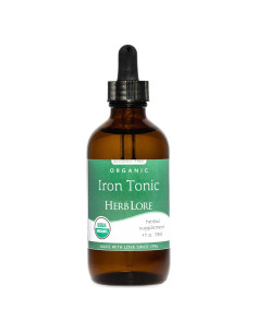 Tónico de Hierro Orgánico Herb Lore 118 ml - Suplemento Vegano