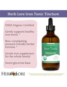 Tónico de Hierro Orgánico Herb Lore 118 ml - Suplemento Vegano 2