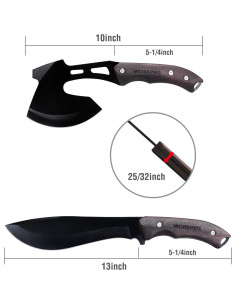 Conjunto Hacha y Cuchillo WORKPRO 25.4 cm y 33.02 cm 2