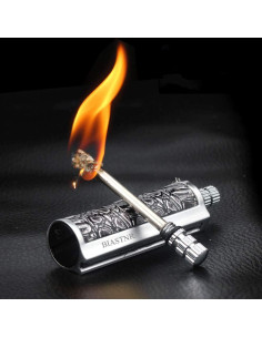 Encendedor de metal BIASTNR recargable para camping - 2 piezas 2