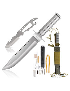 Conjunto de cuchillos de supervivencia 12 piezas Maxam