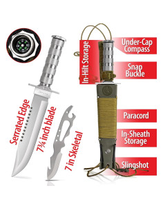 Conjunto de cuchillos de supervivencia 12 piezas Maxam 2