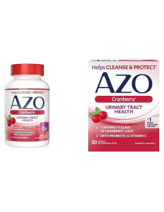 AZO Arándano Suplemento Salud Tracto Urinario 100 Gelatinas 50 Tabletas
