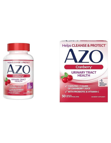 AZO Arándano Suplemento Salud Tracto Urinario 100 Gelatinas 50 Tabletas