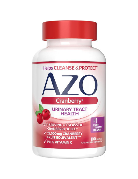 AZO Arándano Suplemento Salud Tracto Urinario 100 Gelatinas 50 Tabletas