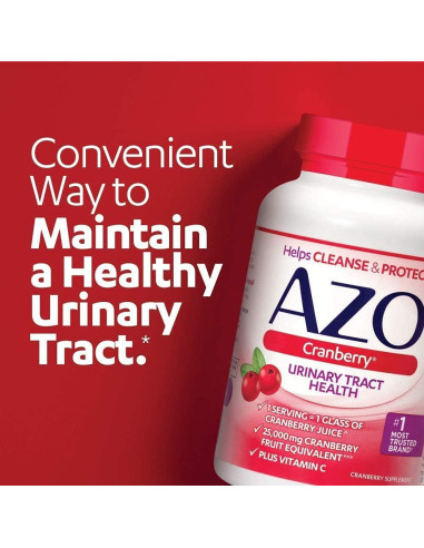 AZO Arándano Suplemento Salud Tracto Urinario 100 Gelatinas 50 Tabletas