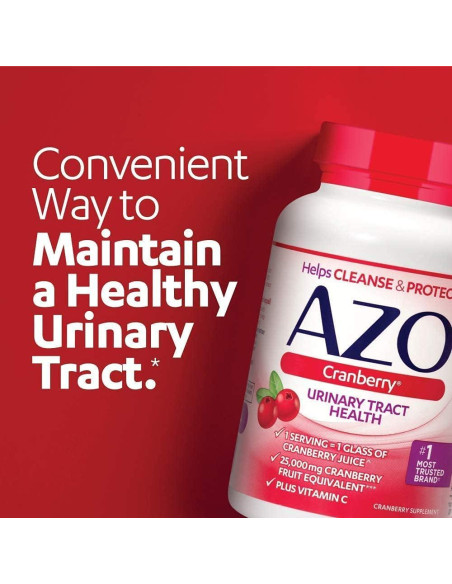 AZO Arándano Suplemento Salud Tracto Urinario 100 Gelatinas 50 Tabletas