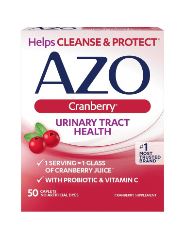 AZO Arándano Suplemento Salud Tracto Urinario 100 Gelatinas 50 Tabletas