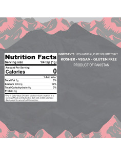 Sal Rosa del Himalaya 240g - Hampton Distribution, Grano Fino, Kosher 2