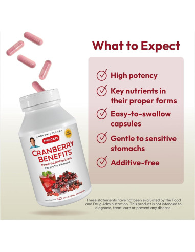 Cápsulas de Arándano ProCaps - 180 Unidades - Salud Urinaria