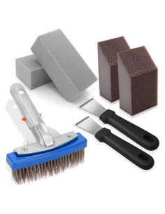 Kit de Limpieza para Piscinas NEOHATION - Piedra Pómez y Cepillo de Acero Inoxidable