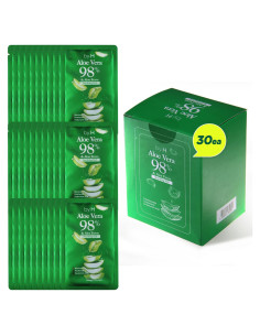 Gel de Aloe Vera Orgánico by.H 98% Puro - 30 Paquetes Viaje