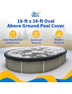 Cubierta de Invierno Ovalada Blue Wave 5.12 kg 18 x 34 pies 2
