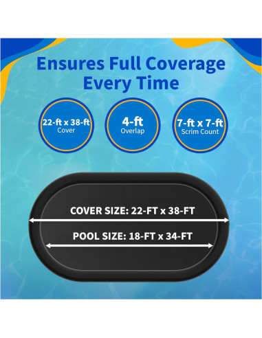 Cubierta de Invierno Ovalada Blue Wave 5.12 kg 18 x 34 pies